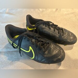 Nike Black and Yellow Soccer Cleats. Size 5y